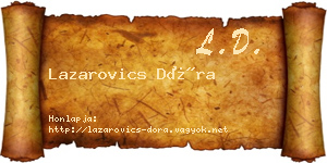 Lazarovics Dóra névjegykártya